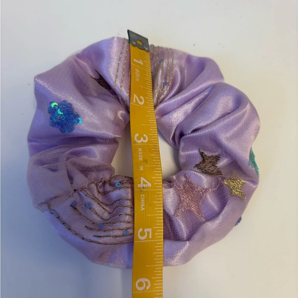 Purple Scrunchie with Sequin Accents sku 1011 - Picture 4 of 5
